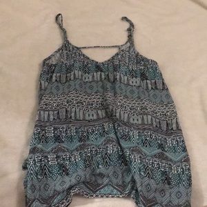 Mossimo Green Aztec Tribal Pattern Tank Top